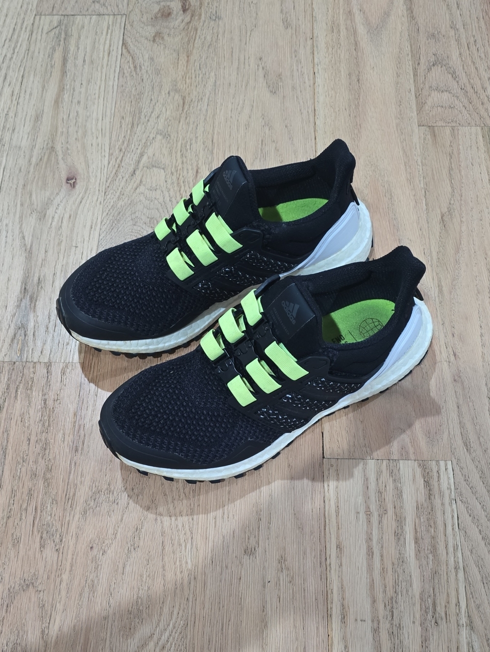 Adidas Women's Size 8.5 Ultraboost 1.0 Stealth Black/Black/Lucid Lemon